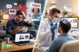 مقایسه شایعات کاشت مو با بررسی تخصصی پزشک درباره واقعیت درمان