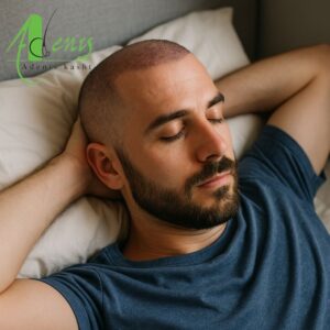 زاویه خوابیدن بعد از کاشت مو