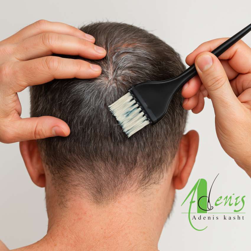 رنگ کردن مو بعد از کاشت مو