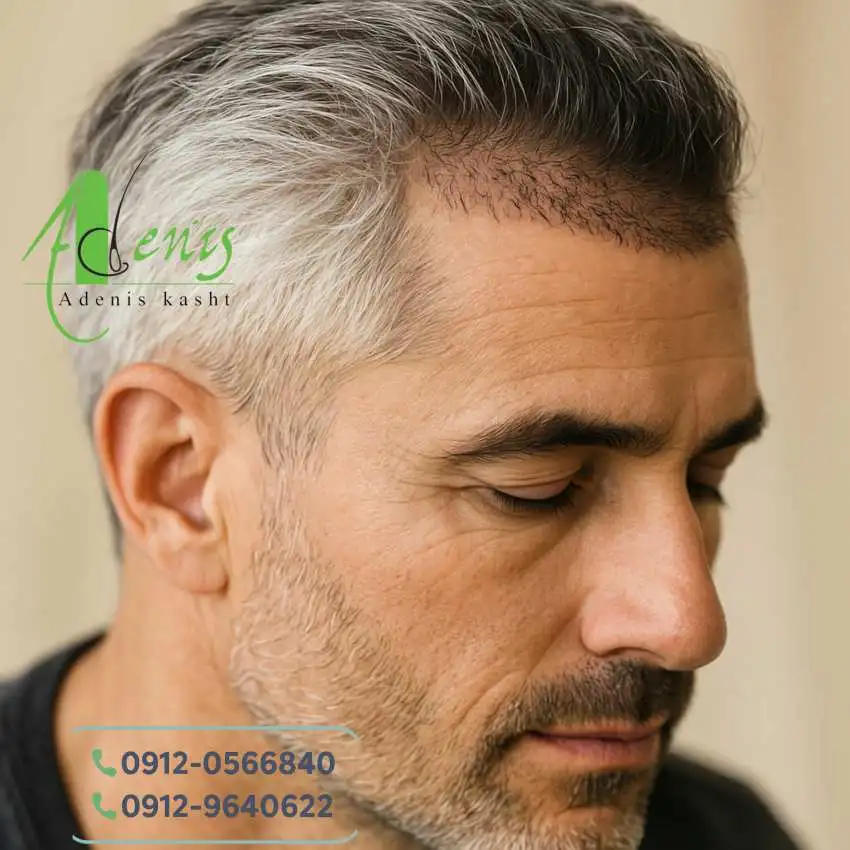 کاشت مو با مو های سفید