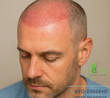 قرمزی و التهاب بعد از کاشت مو