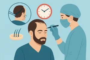 تایم مدت کاشت مو چقدر است ؟