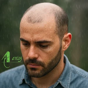 برخورد آب باران با محل کاشت مو