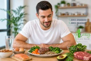 تغذیه قبل از کاشت مو و مصرف گوشت قرمز برای تقویت بدن