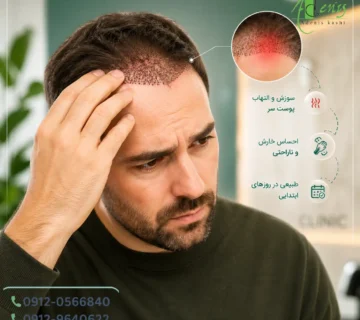 سوزش بعد از کاشت مو و احساس التهاب پوست سر در روزهای ابتدایی