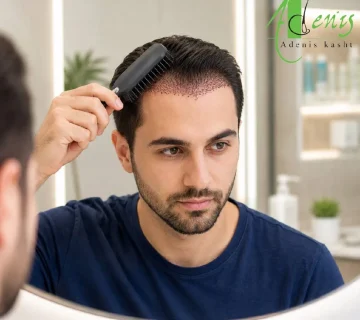شانه کردن بعد از کاشت مو با شانه نرم