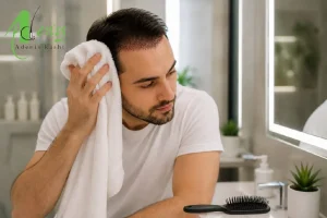 شانه کردن مو بعد از کاشت مو قبل از خواب